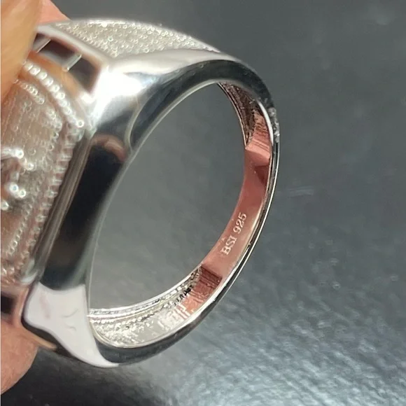 San Judas plata moissanite diamond silver 925 size 9 ring